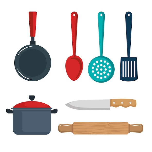 Colorful kitchenware