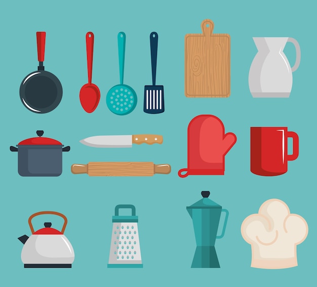 Colorful kitchenware