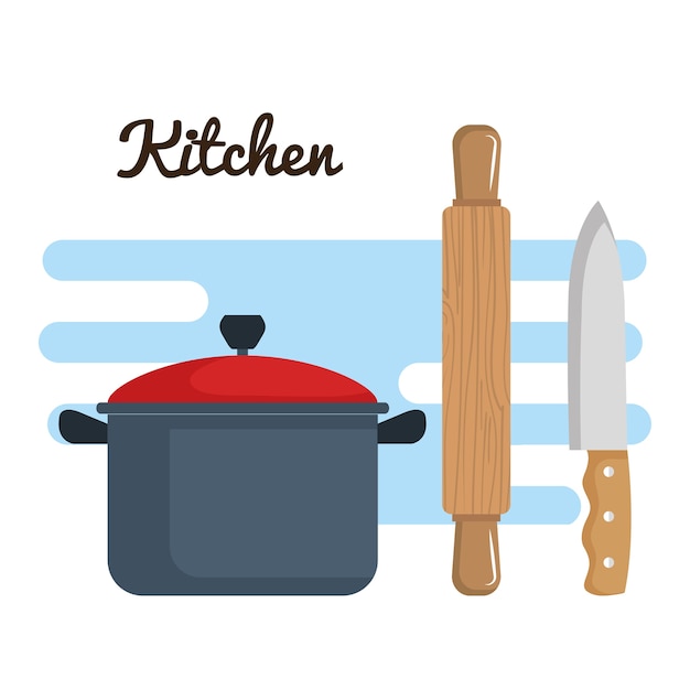 Vector colorful kitchenware