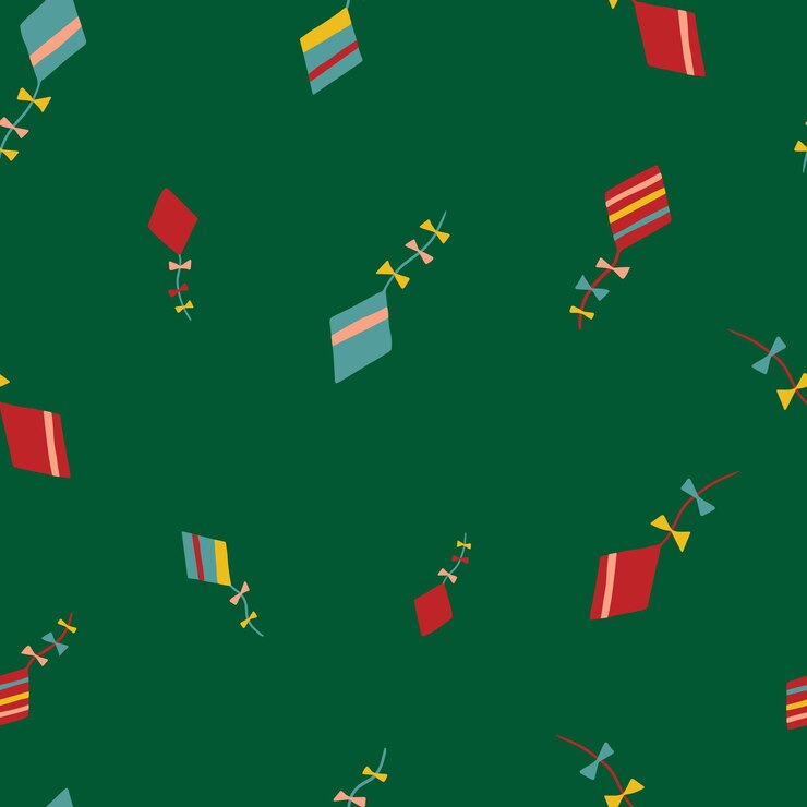 Vector colorful kite pattern