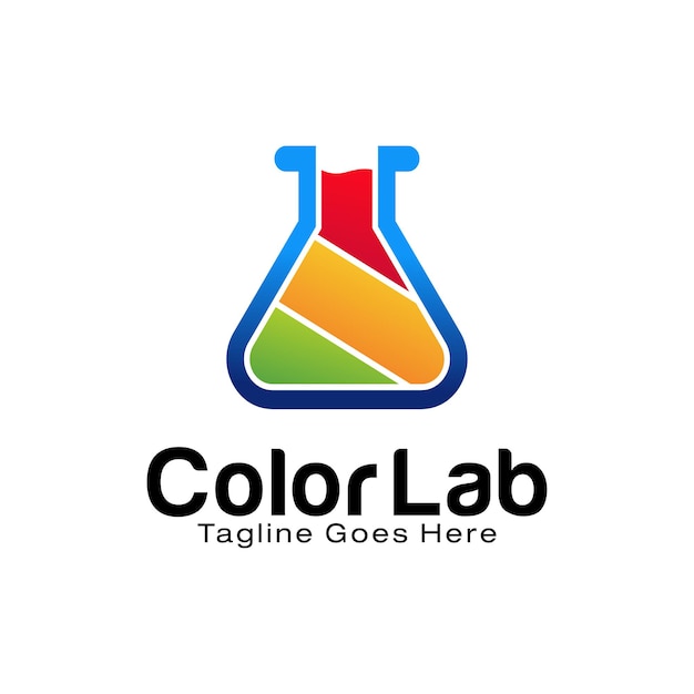 Colorful Lab logo design template