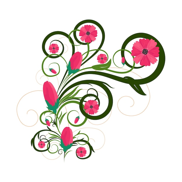 Colorful latest floral design