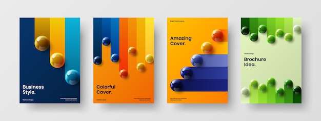 Colorful leaflet vector design concept collection