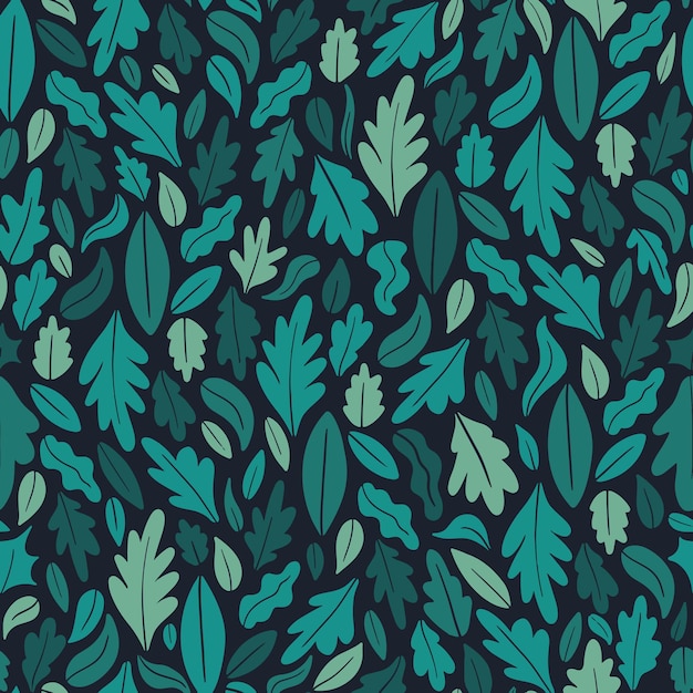 Colorful leaves seamless pattern