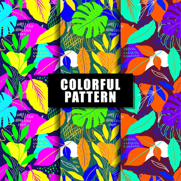 Colorful Leaves Seamless Pattern