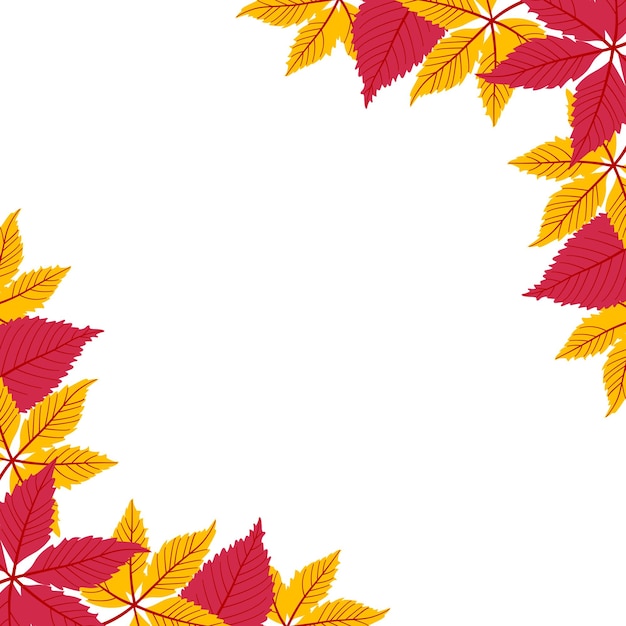 Colorful leaves template