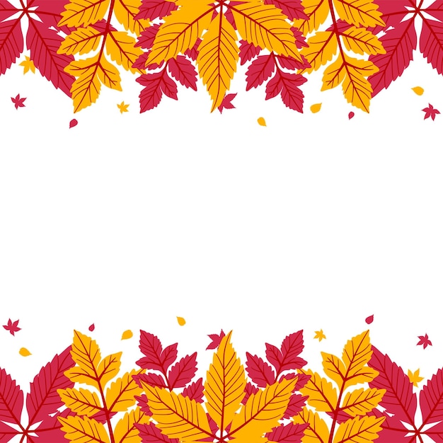 Colorful leaves template