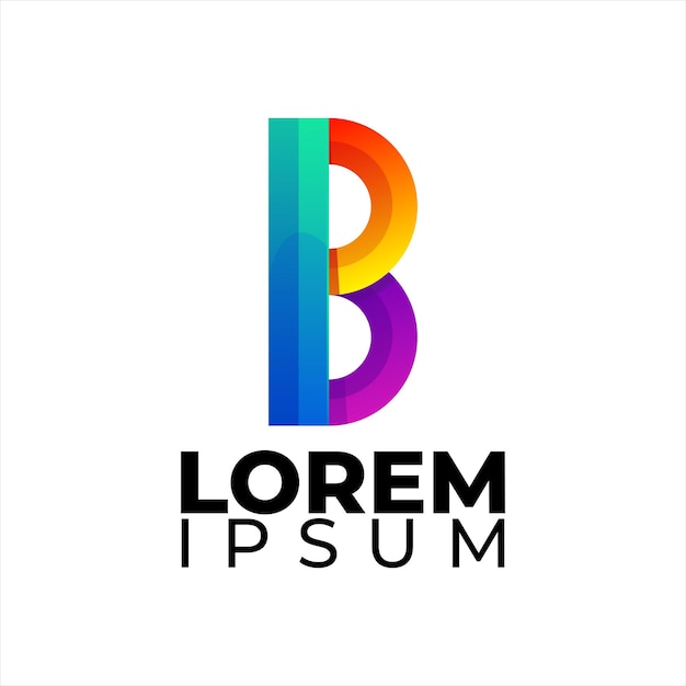 Colorful letter B logo