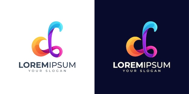 Colorful Letter D logo design inspiration