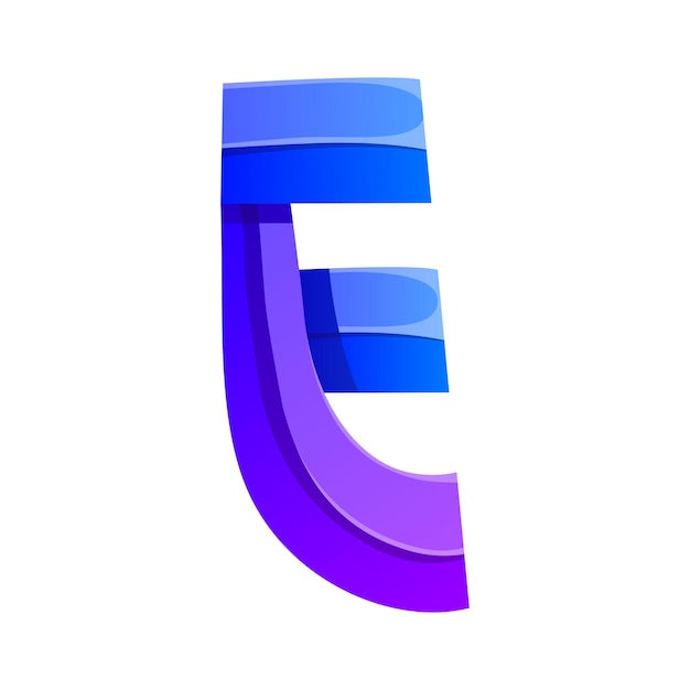 Colorful letter E icon logo design