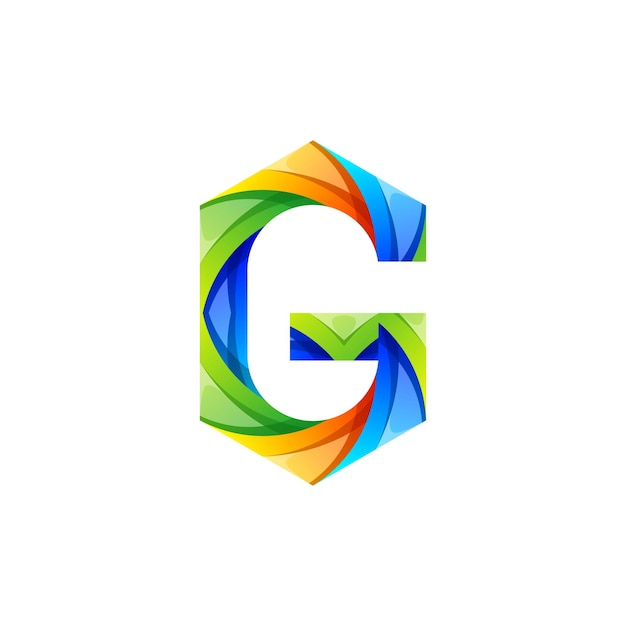 Vector colorful letter g icon logo design