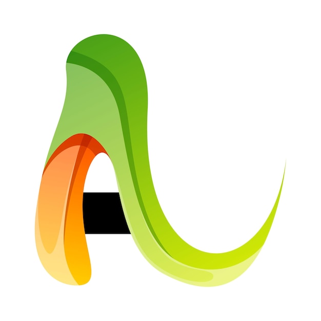 Colorful letter A icon logo design