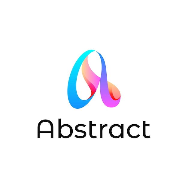 colorful letter a logo template
