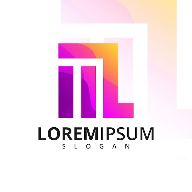 Colorful Letter M logo