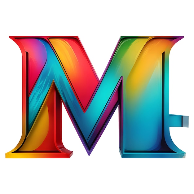 Colorful Letter M Vector Logo Design