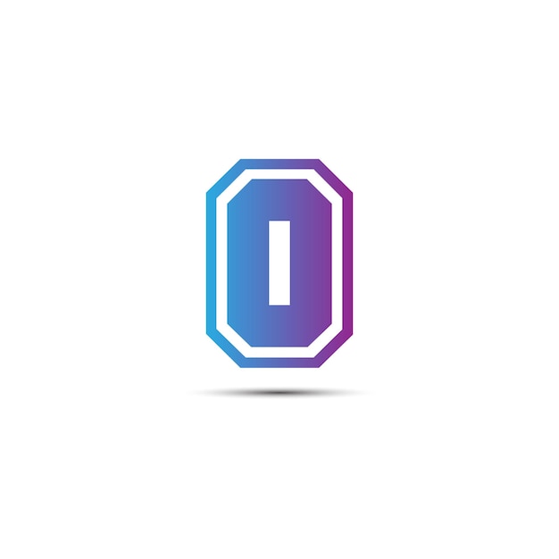 Vector colorful letter o and number 0 logo design