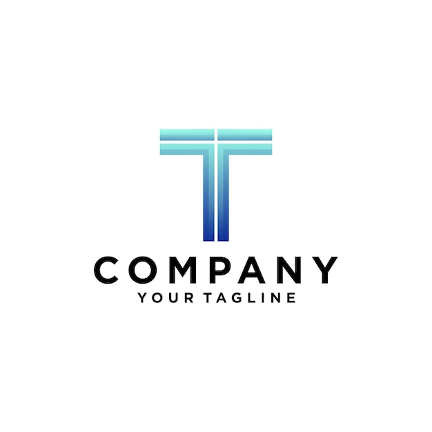 colorful letter t logo design