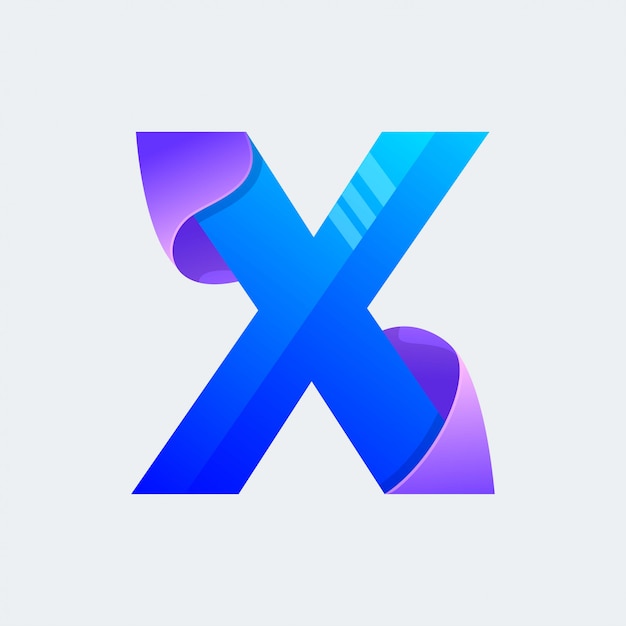 Vector colorful letter x  design