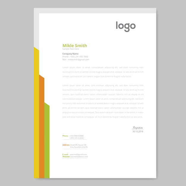 Colorful Letterhead Design