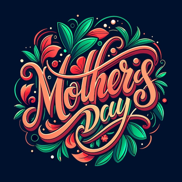 Vector colorful lettering for mothers day