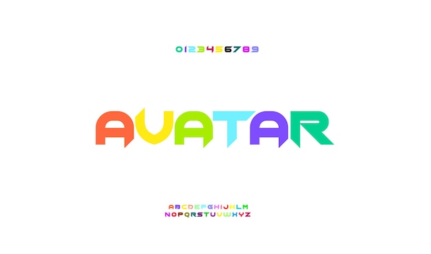 Colorful letters and avatar alphabet letters font