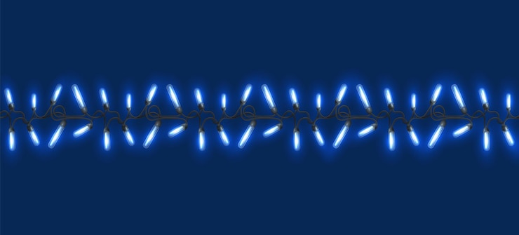 Vector colorful light garlands adorned with ribbons create a charming holiday ambience perfect for brightening up indoor and outdoor spaces during christmas celebrations