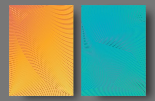 Colorful linear composition a set of layouts for the design of banners posters and posters template for book covers brochures booklets and catalogs an idea for creative design
