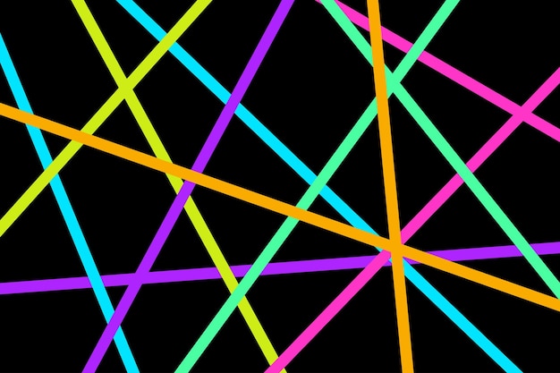 Colorful lines in black background