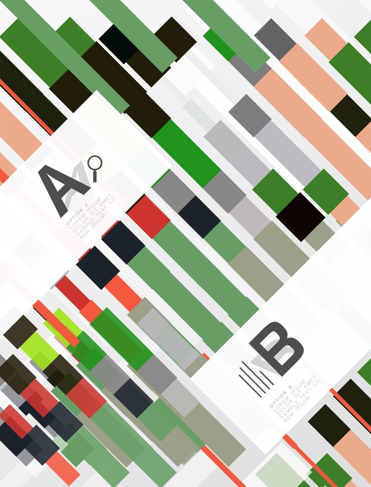 Vector colorful lines rectangles and stripes with option infographics abstract background