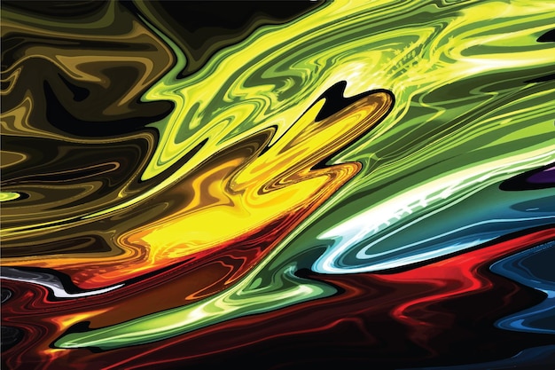 다채로운 액체 배경 다채로운 추상적인 기하학적 배경 프리미엄 벡터