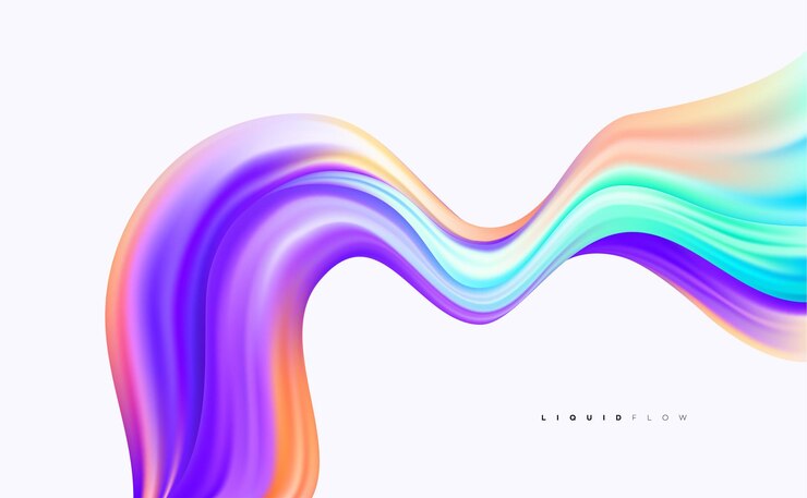 Vector colorful liquid dynamic wave background
