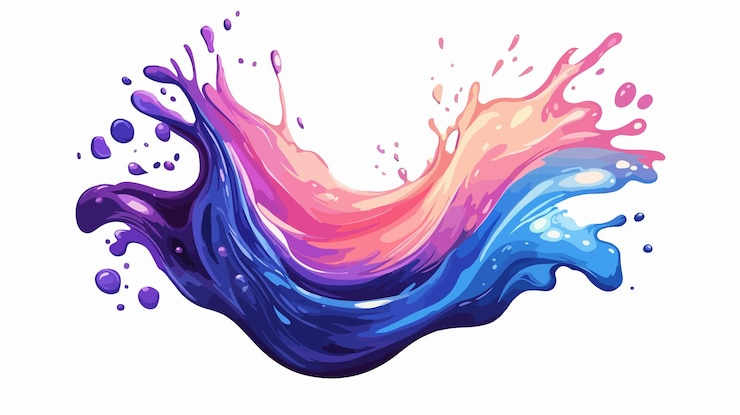 Vector colorful liquid splash
