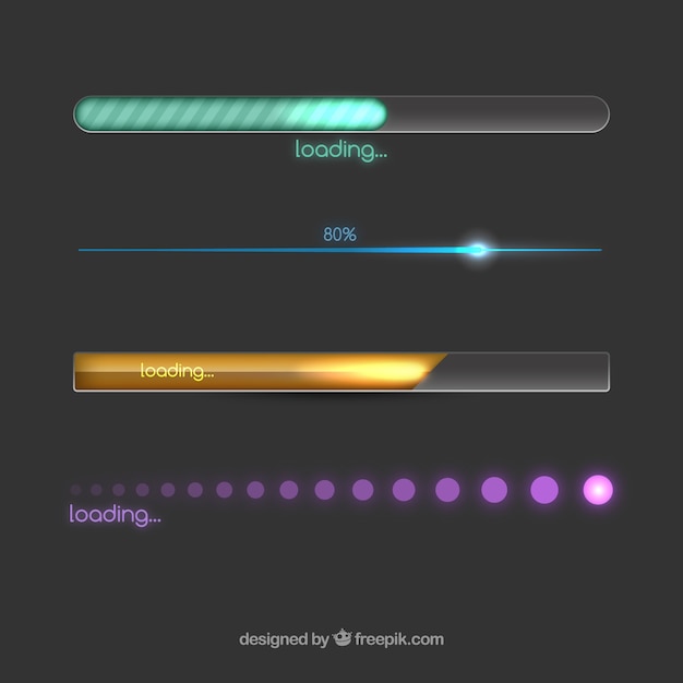 Colorful loading bars