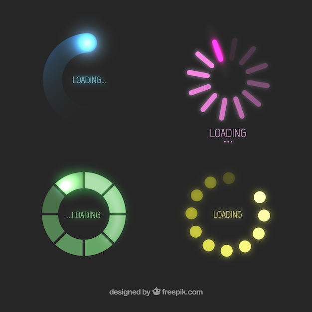 Colorful loading icons