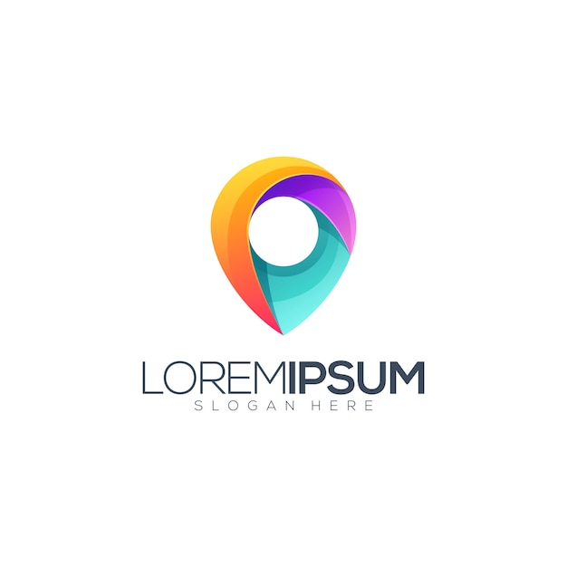 Colorful location logo template