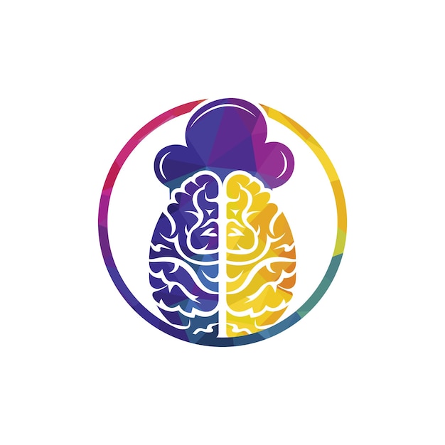 Logo colorato per il cervello di uno chef