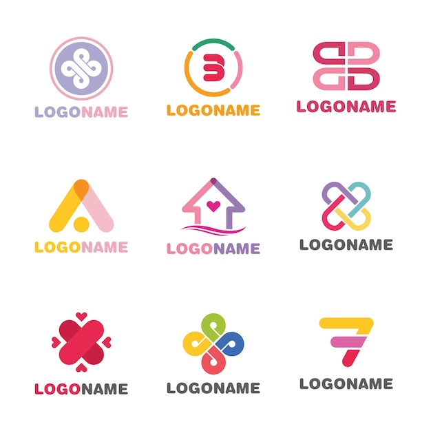 Collezione colorful logo