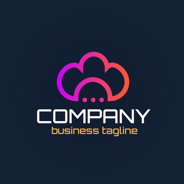 会社のビジネス タグのカラフルなロゴ
