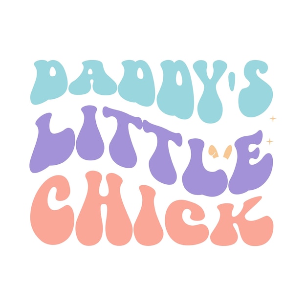 A colorful logo for daddy's little chick.