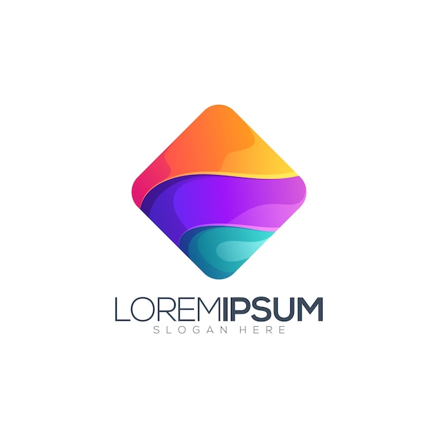 Colorful logo design illustation abstract