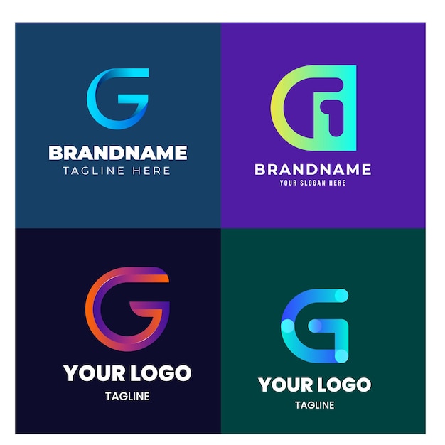 a colorful logo for g logo design and logo