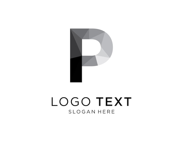 Colorful Logo P Simple Letter Technology