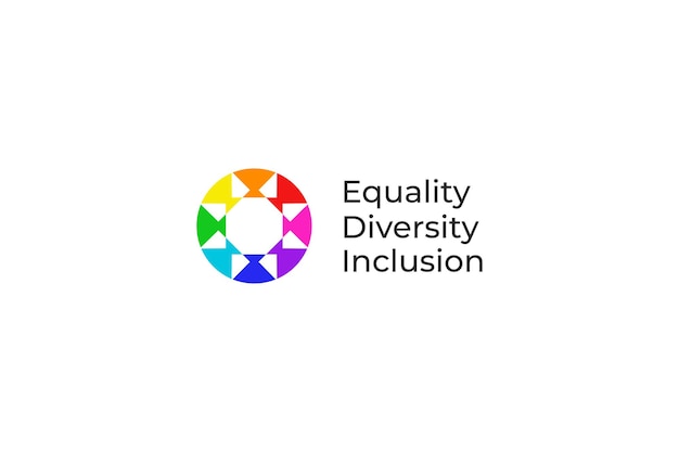 a colorful logo symbolizing equality diversity inclusion and radiant care for all