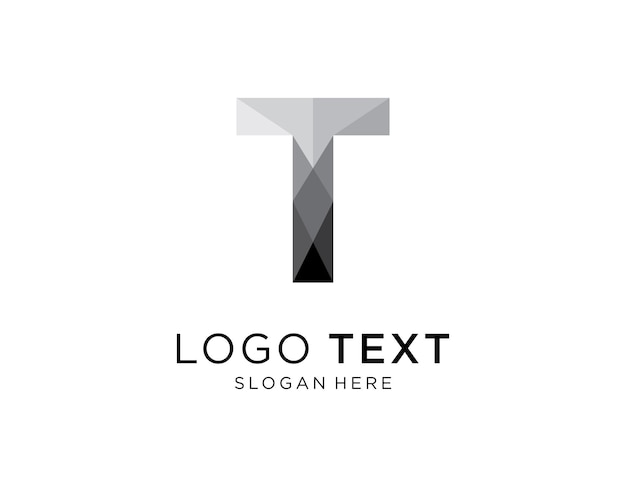 Vector colorful logo t simple letter technology