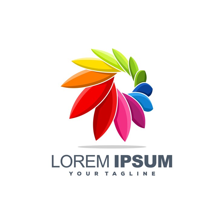 Vector colorful logo template with abstract shape