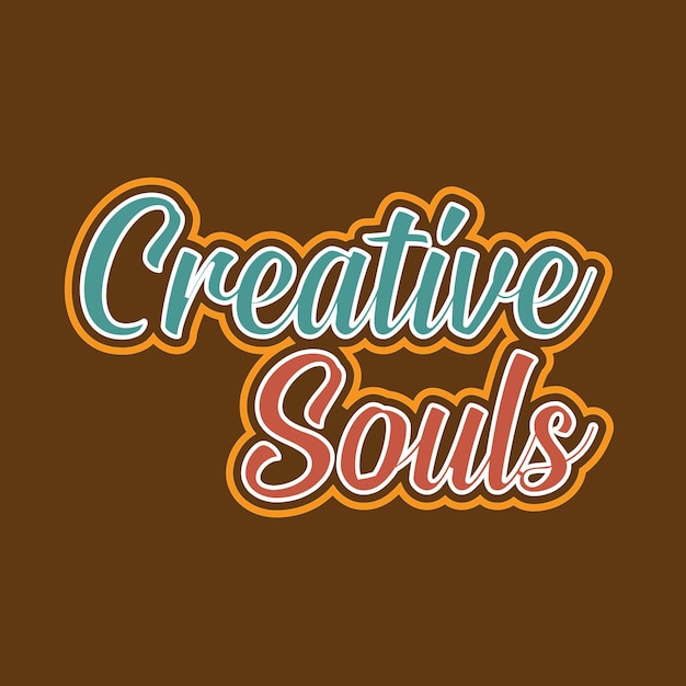 A colorful logo that says creative souls