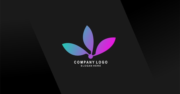 Colorful logo with a black background