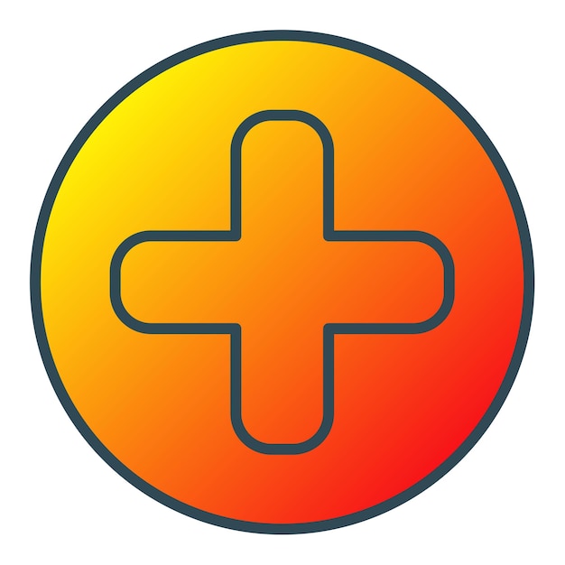 a colorful logo with a cross in a circle
