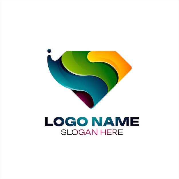 A colorful logo with a heart shape and the word logo on it.