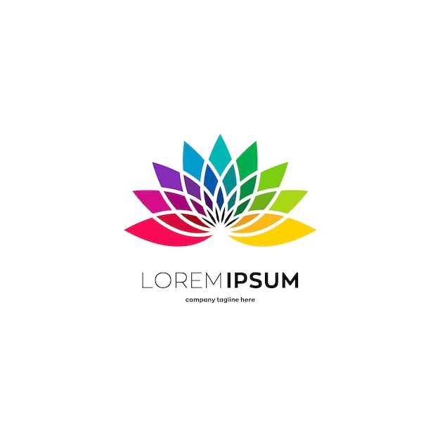 Colorful lotus logo